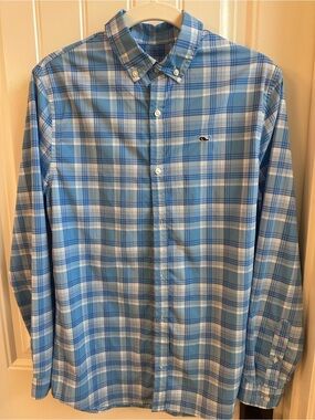 Vineyard Vines Blue Plaid Button-Down Shirt
